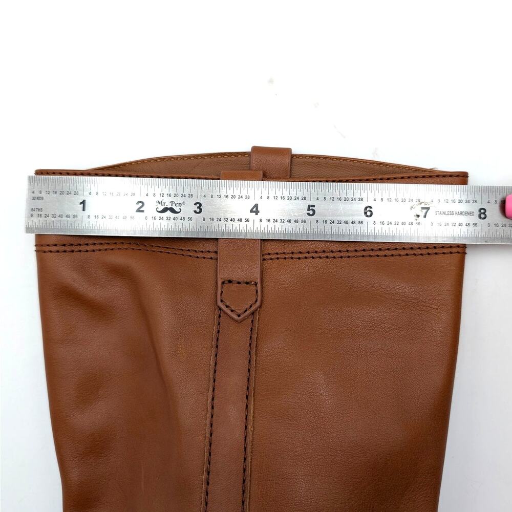 Veronica Beard Dwyer Knee High Boots Women's Brown Leather Size US7.5M Wide Calf - Picture 11 of 12